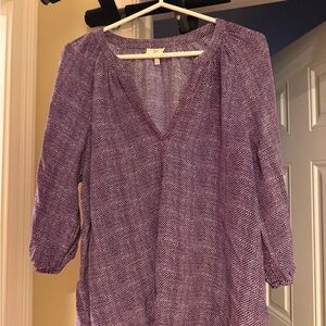 Joie Purple V-Neck Blouse